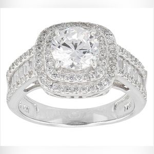 Bella Luce Diamond Simulant Rhodium/Silver Ring